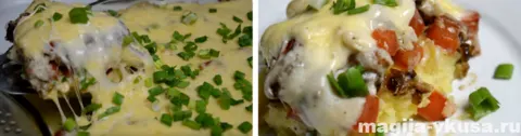 Картофельная запеканка с мясом и сыром в духовке