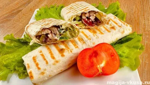 Шаурма в лаваше: рецепты шаурмы с курицей в домашних условиях