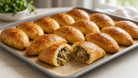 Пирожки с капустой и грибами в духовке: рецепт с тестом без дрожжей
