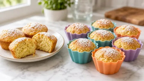 Вкусные творожные кексы в силиконовых формочках — рецепт в духовке