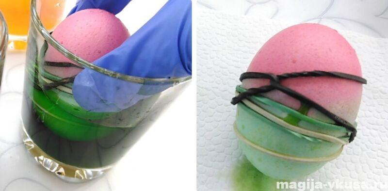 как красиво покрасить яйца пищевыми красителями